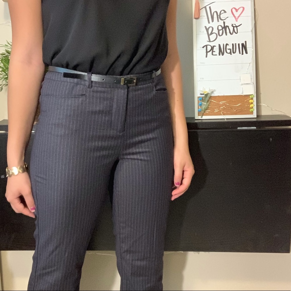 Long stripped work pants